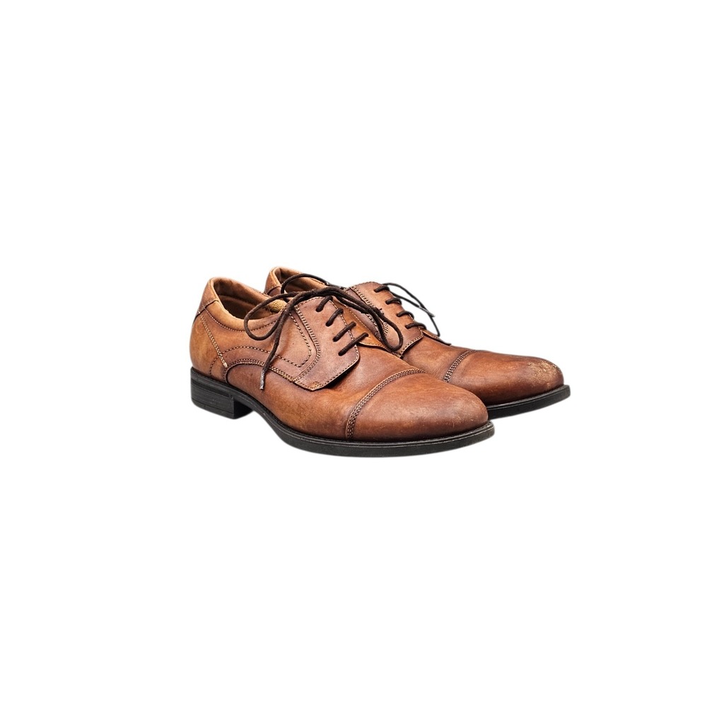 Florsheim Mens Size 8 D Midtown Brown Leather Cap Toe Oxfords Shoes 12138-221